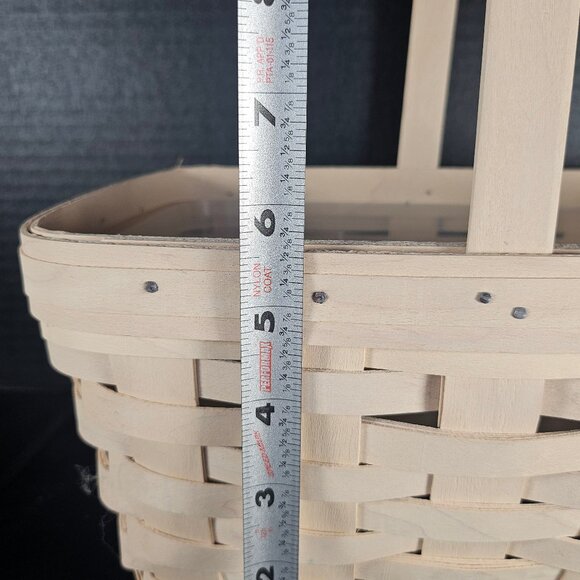 Longaberger, 2001 Spring Basket White Wash Protector and Divided Utensil Caddy - Picture 9 of 10